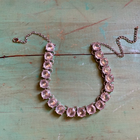 Clear Silver Tone Acrylic Crystal Necklace - NWOT - Picture 6 of 8